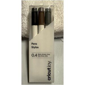 Cricut Joy Fine Point Pen Set – 3-pack, 0.4 mm (Black, Brown & Gray)